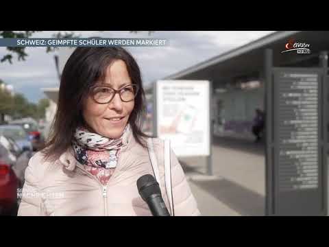 ServusTV: Impfaufkleber an Schweizer Schule