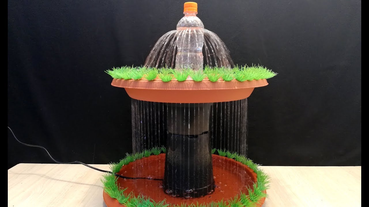 How to make Beautiful Fountain with plastic Pot and Bottle /DIY YouTube