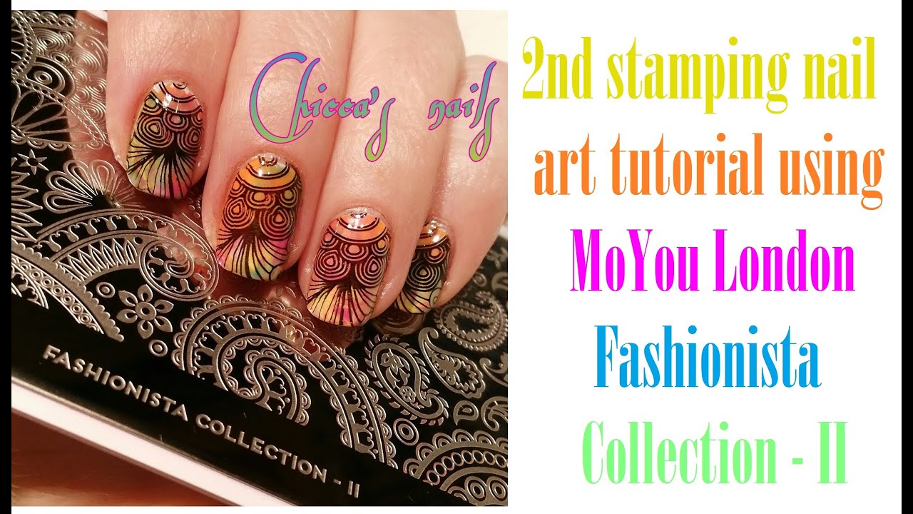 2nd stamping nail art tutorial using MoYou London Fashionista ...