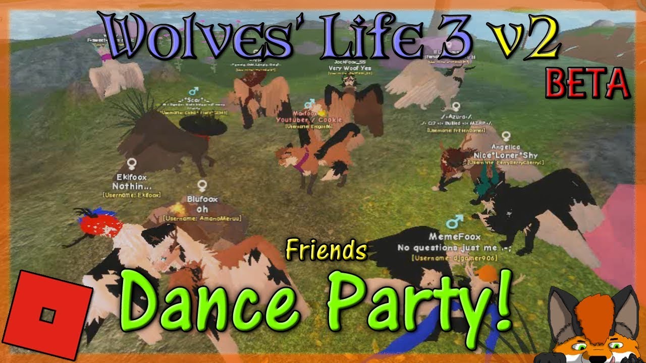 Roblox Wolves Life 3 V2 Beta Dance Party 26 Hd Youtube - roblox wolves life 3 v2 beta map updates 27 hd