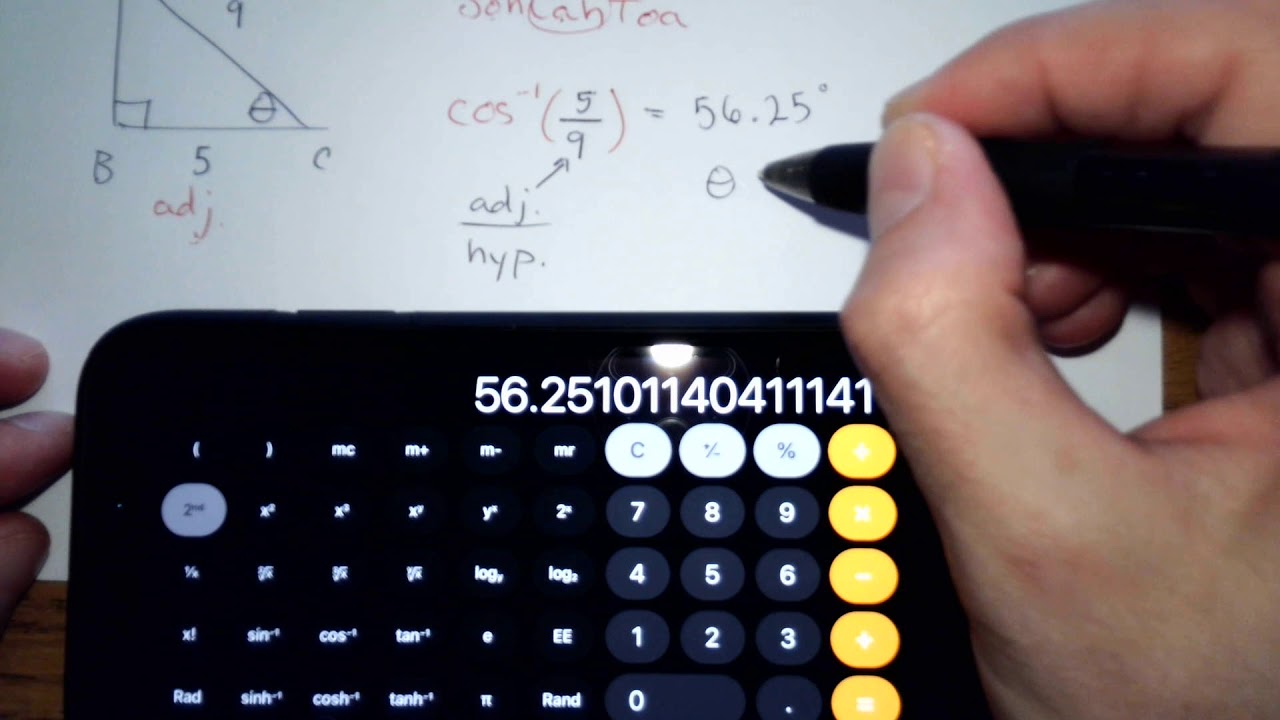 Part 2 Finding a Missing Angle Using Trig - YouTube