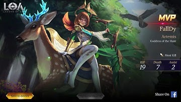 Artemis - Legend of Ace Full Gameplay Ranked Match | (iOS/Android) #LOA