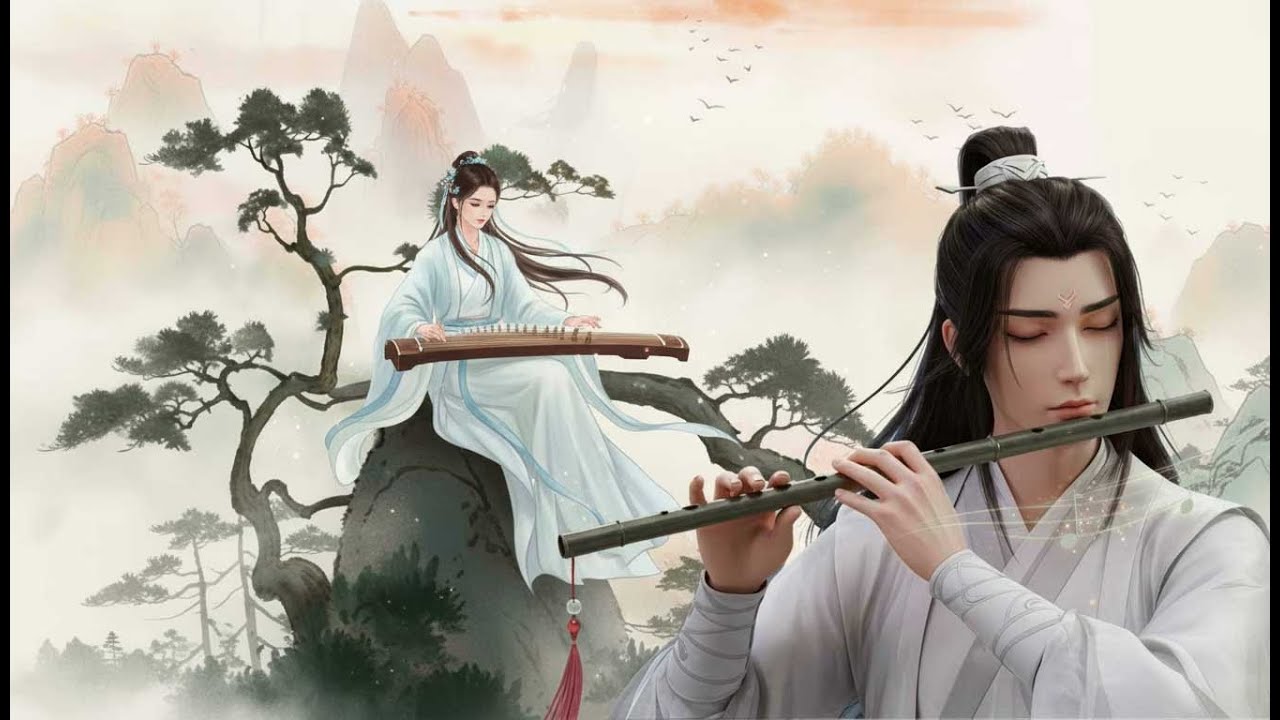 Chinese Zen Music Relaxing bamboo flute, erhu & guzheng Calm sounds for ...