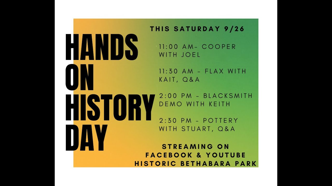 Virtual Hands on History Day - Cooper Demonstration with Joel