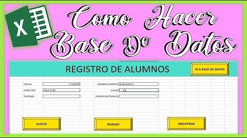 COMO HACER UNA BASE DE DATOS EN EXCEL CON BUSCADOR✅ EN 5 MINUTOS✨✔️
