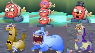 Regular, Wubbox, Reverse, Monsters Lost Things VS RawZebra Monsters | My singing monsters