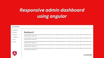 how to create responsive admin dashboard in angular 15 | Angular Tutorial