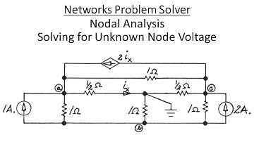 Networks Problem Solver: Nodal Analysis - Solving for Unknown Node Voltages
