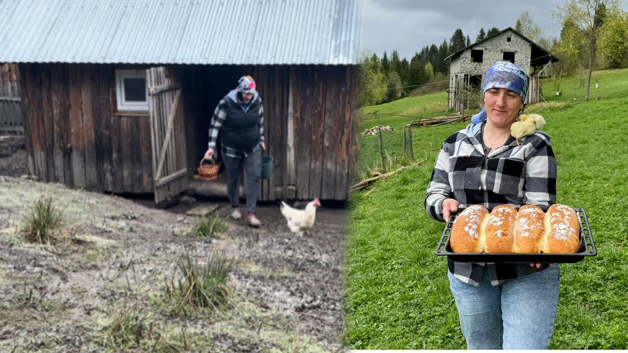 Rural life high in the mountains of Ukraine: 
