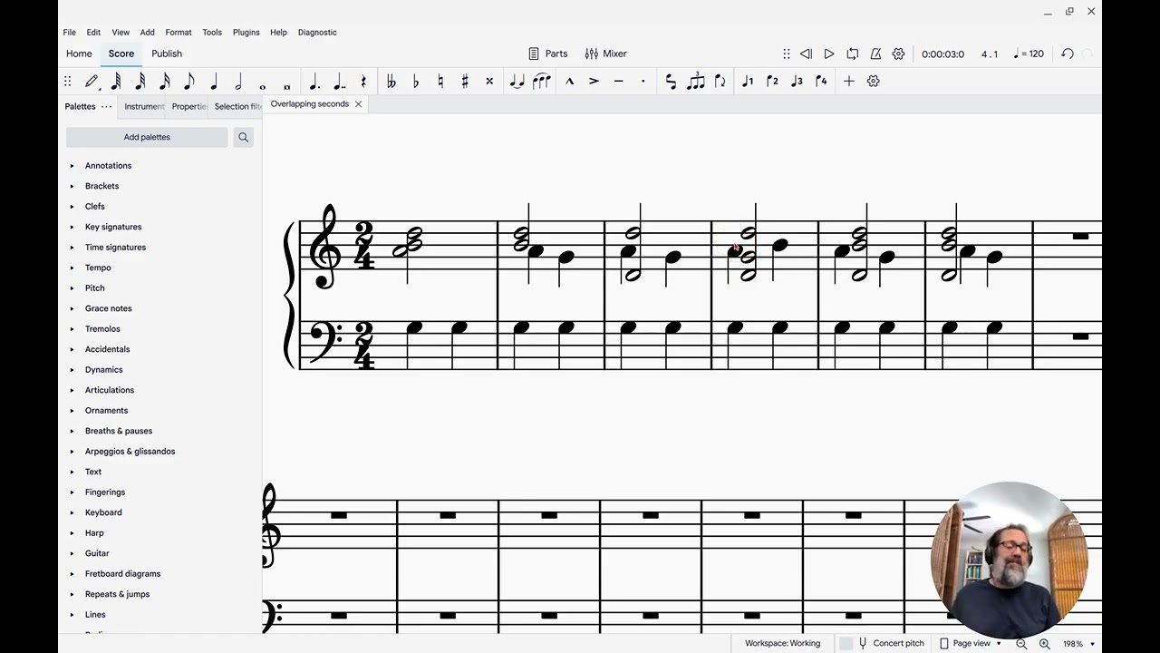 Alternate layout of overlapping seconds