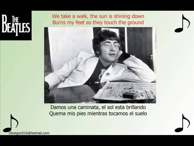 The Beatles Good Day Sunshine Solo Letra Sub Español   Ingles class=