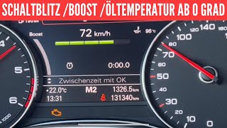 Audi A6 4G C7 Schaltblitze Boost Laptimer Öltemperatur 0 Grad