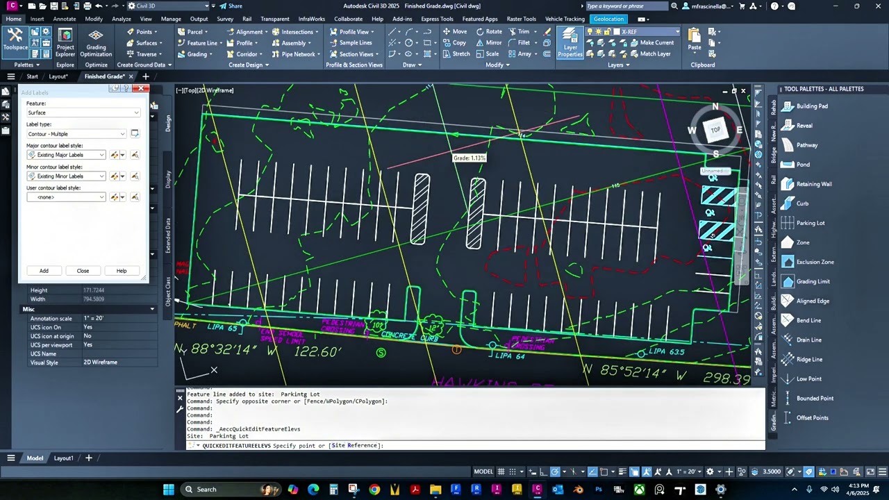 How to Grade a Parking Lot in Civil 3D