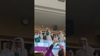 fifa world cup 2022 Argentina vs Saudi Arabia. sheikh Tamim wearing Saudi's flag 🥰