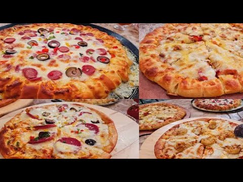 بيتزا المحلات بكل أسرارها عجينه هشه وطرية جبنة مطاطية من الاخر هخليكى استاذه فيها