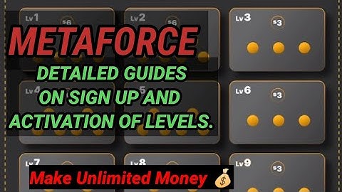 How To Sign Up On METAFORCE  & Activate Levels ; Detailed Step by step.
