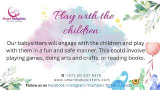 Here are some step-by-step activities that our babysitters do.