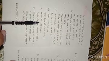 Paper anylsis of physical chemistry (Bsc third semester) cblu 2018