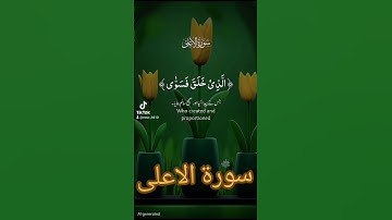 سورة الاعلى #المصحف #اكسبلور #دويتو #quran #تيك_توك #العظماء #duet #لايك #حالات_واتس #عيد_مبارك