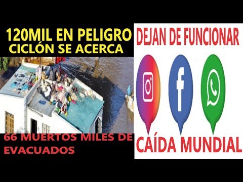 Caída Mundial de Facebook Instagram y WhatsApp / Alerta Roja Miles de Evacuados Ciclón Cat 4 tormenta 2