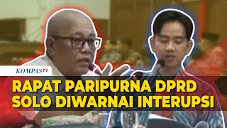 Rapat Paripurna DPRD Solo dengan Gibran Diwarnai Banyaknya Interupsi
