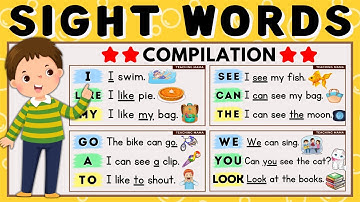 SIGHT WORDS SENTENCES COMPILATION | PRACTICE READING ENGLISH | LEARN TO READ | TEACHING MAMA