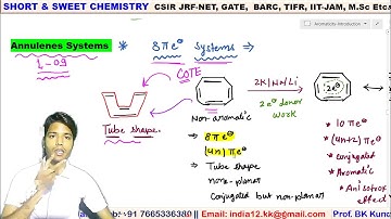 L-09 Annulene | [8]  Annulene system | Aromaticity | CSIR-NET GATE IIT-JAM SET BARC TIFR MSc BSc