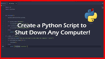 Create a Python Script to Shut Down Any Computer!