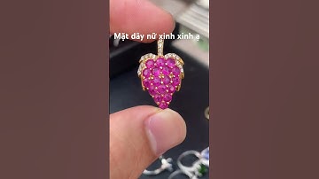 Mặt dây chuyền nữ lên vàng 10k đá chủ Ruby lục yên