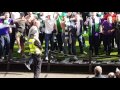 Hibs thugs goading Rangers fans