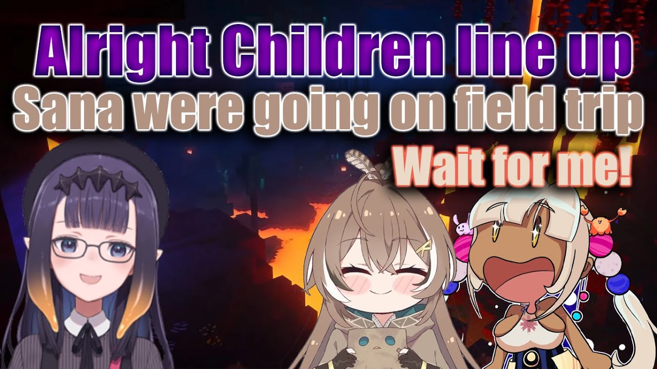 『Ina babysitter of 2 kids Mumei and Sana』  【Minecraft Trio colab】