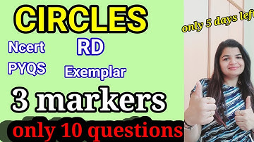 Class 10th || Term2 Exam || 3 Markers | Most Important Questions | Circles Chapter 10 | Exam 2022