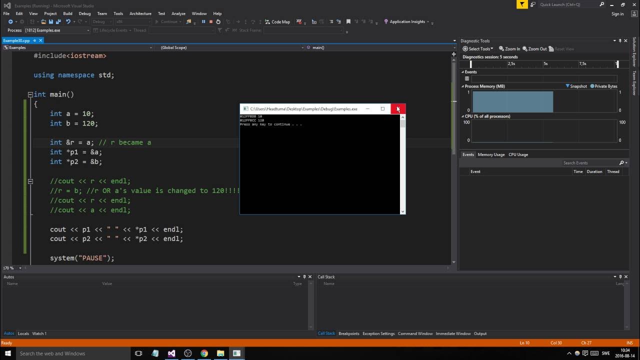 C++ Example 30 - Reference vs Pointer in detail - YouTube