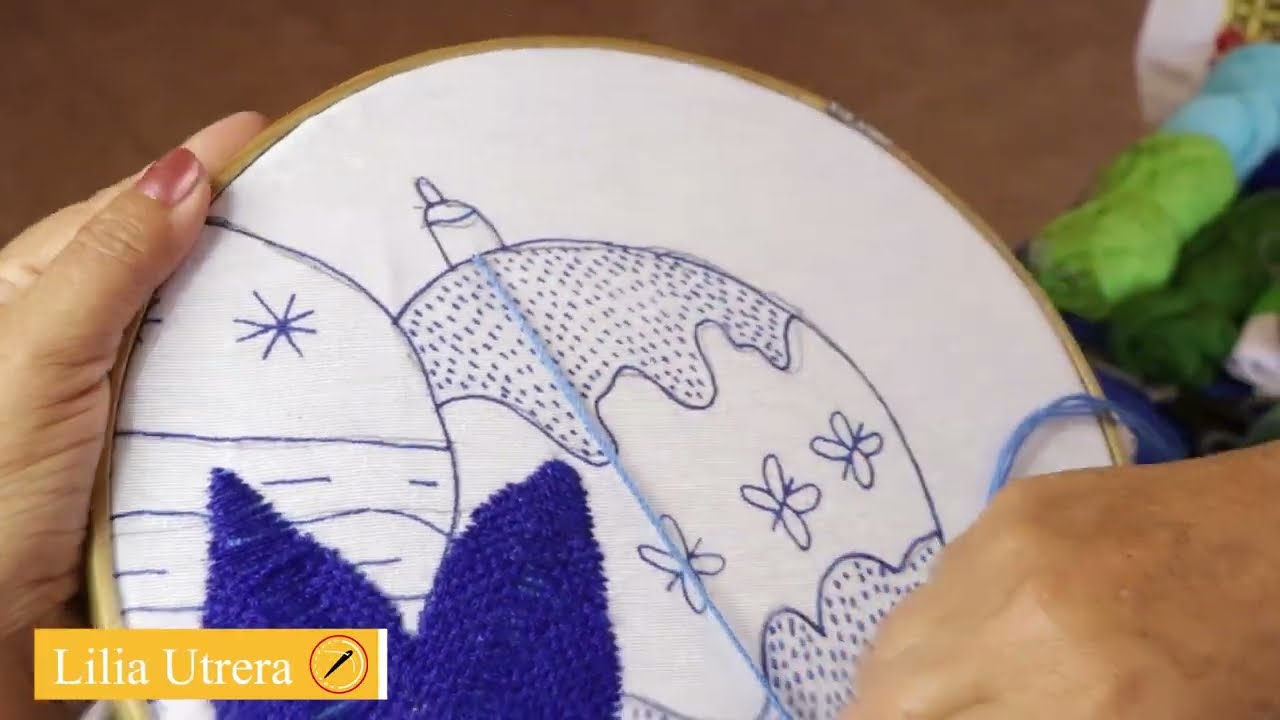 🎄PUNTADA BONITA y FACIL para BORDAR ESFERAS👀 BORDADOS FACILES 399