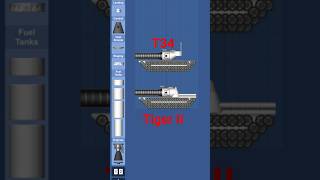 Tiger II VS T34 #spaceflightsimulator #SFS #shorts