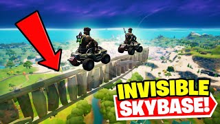 This INVISIBLE SKYBASE is Basically HACKING in Fortnite (banned?)