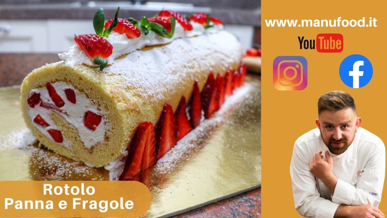 Cream and Strawberry Roll