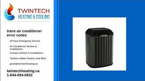 trane air conditioner error codes