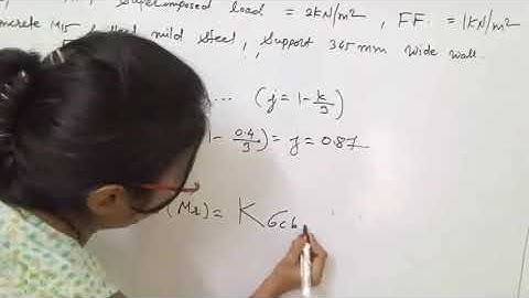 Design of one way slab by working stress method