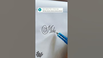 stylish name | Mehak | Calligraphy signature