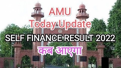 AMU Self finance admission 2021-22 result|| amu Self Finance Result Class 11| amu SFS result 2022
