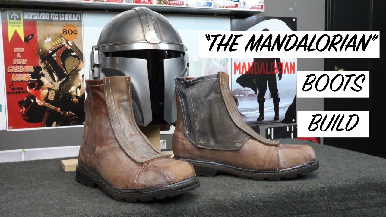 DFYM The Mandalorian Cosplay Boots Superhero Costume Leather Shoes Men Halloween