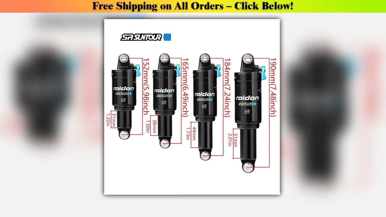 SUNTOUR RAIDON Mountain Bike Shock Absorbers Bicycle Rear Shock Absorber XC Soft Tail Gas Pressure