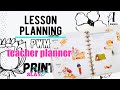 Lesson Planning in my Happy Planner Teacher Planner - Thanksgiving Spread - Teacher Happy Planner