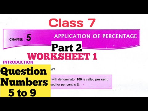 D.A.V. Math | Class 7 | Ch-5 | Application Of Percentage | Worksheet 1 | Part 2 | Art Of Mathematica
