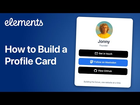 How to build a Profile Card using Scaffolding Templates