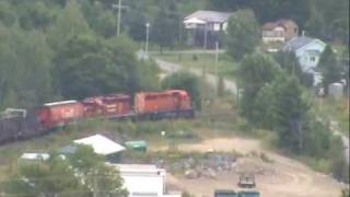 CPR Continouos Welded Rail (CWR) Train On The CN Bala Subdivision