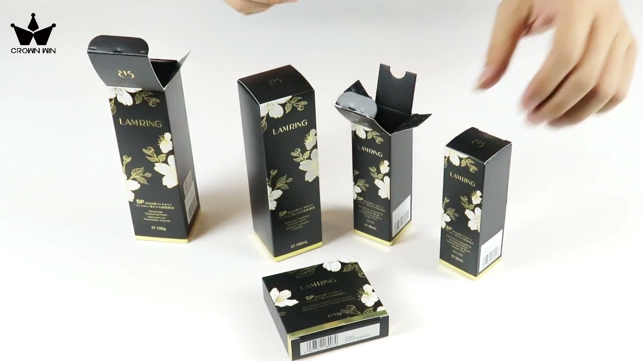 Custom Printed Tuck End Box for Face Cream Packaging with Gold Stamping. 