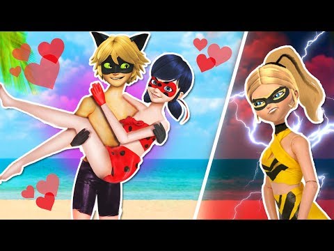 🏖 LADYBUG, CAT NOIR y sus AMIGOS se van a la PLAYA de VACACIONES 🌅Juguetes Fantásticos