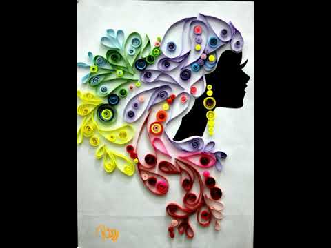 Ide desain paper  quiling seni menggulung kertas art 